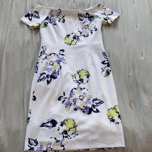 Size 6 Antonio melani cocktail off the shoulder form fitting dress.